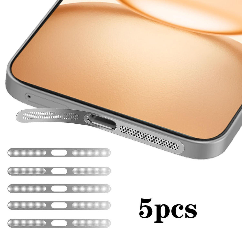 For Honor Power 5pcs High-Density Metallic Integrated Speaker Dust Cover(Silver)