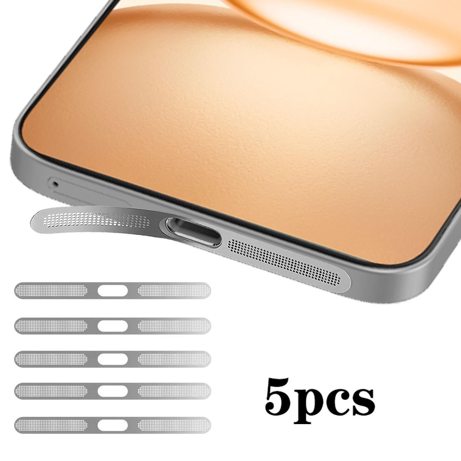 For Honor Power 5pcs High-Density Metallic Integrated Speaker Dust Cover(Silver)