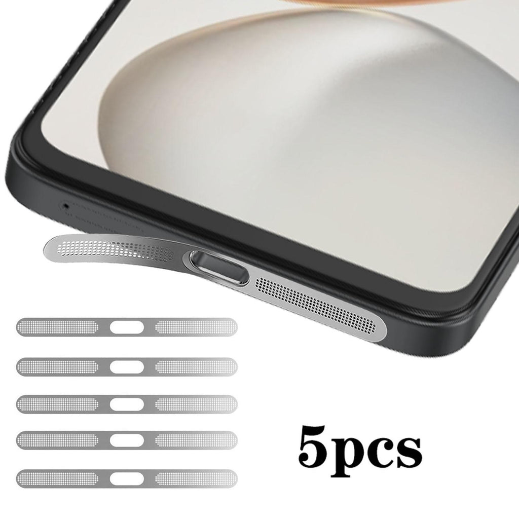 For Honor 400 Smart 5G 5pcs High-Density Metallic Integrated Speaker Dust Cover(Silver)