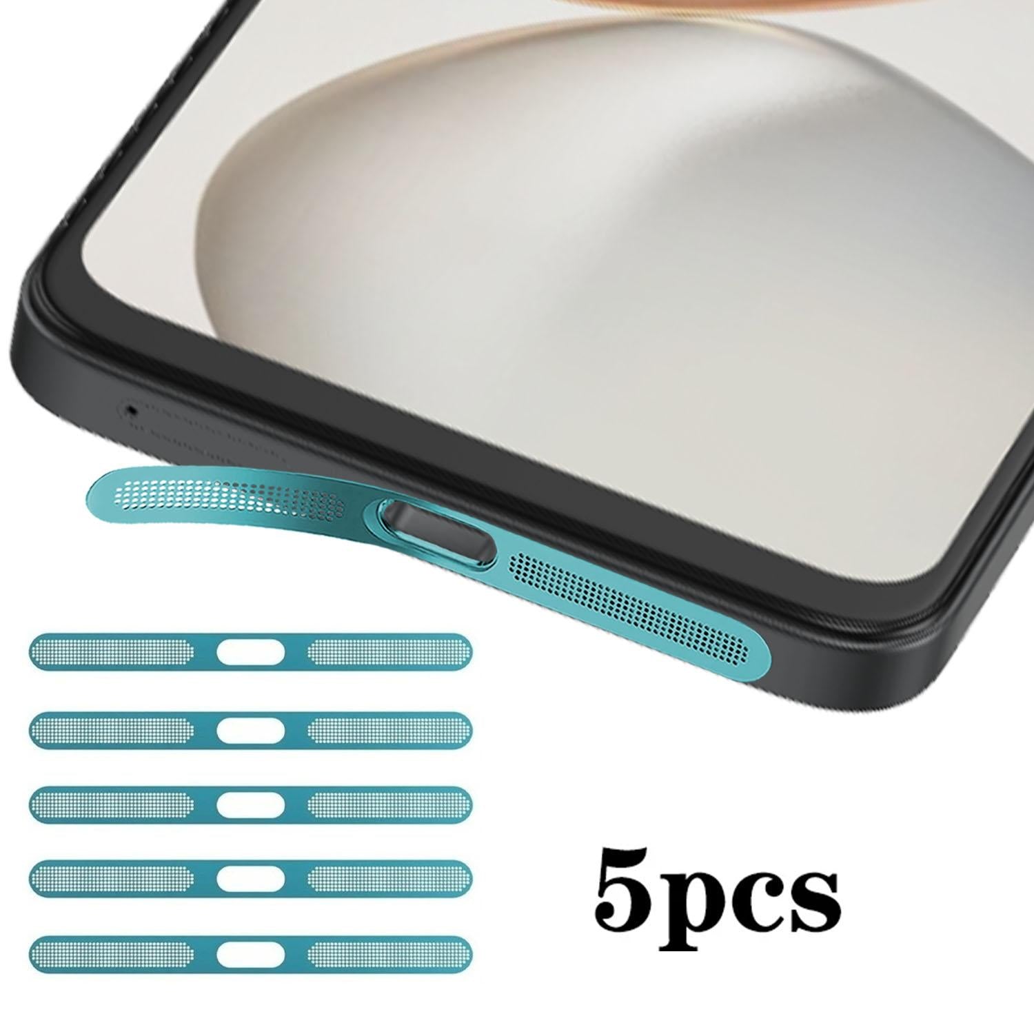 For Honor 400 Smart 5G 5pcs High-Density Metallic Integrated Speaker Dust Cover(Blue)
