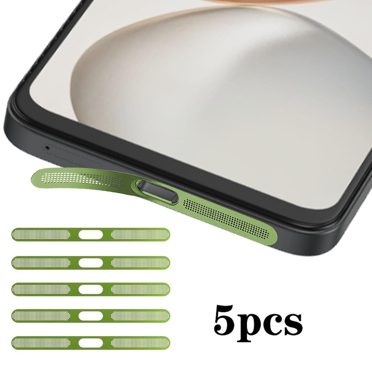For Honor 400 Smart 5G 5pcs High-Density Metallic Integrated Speaker Dust Cover(Green)