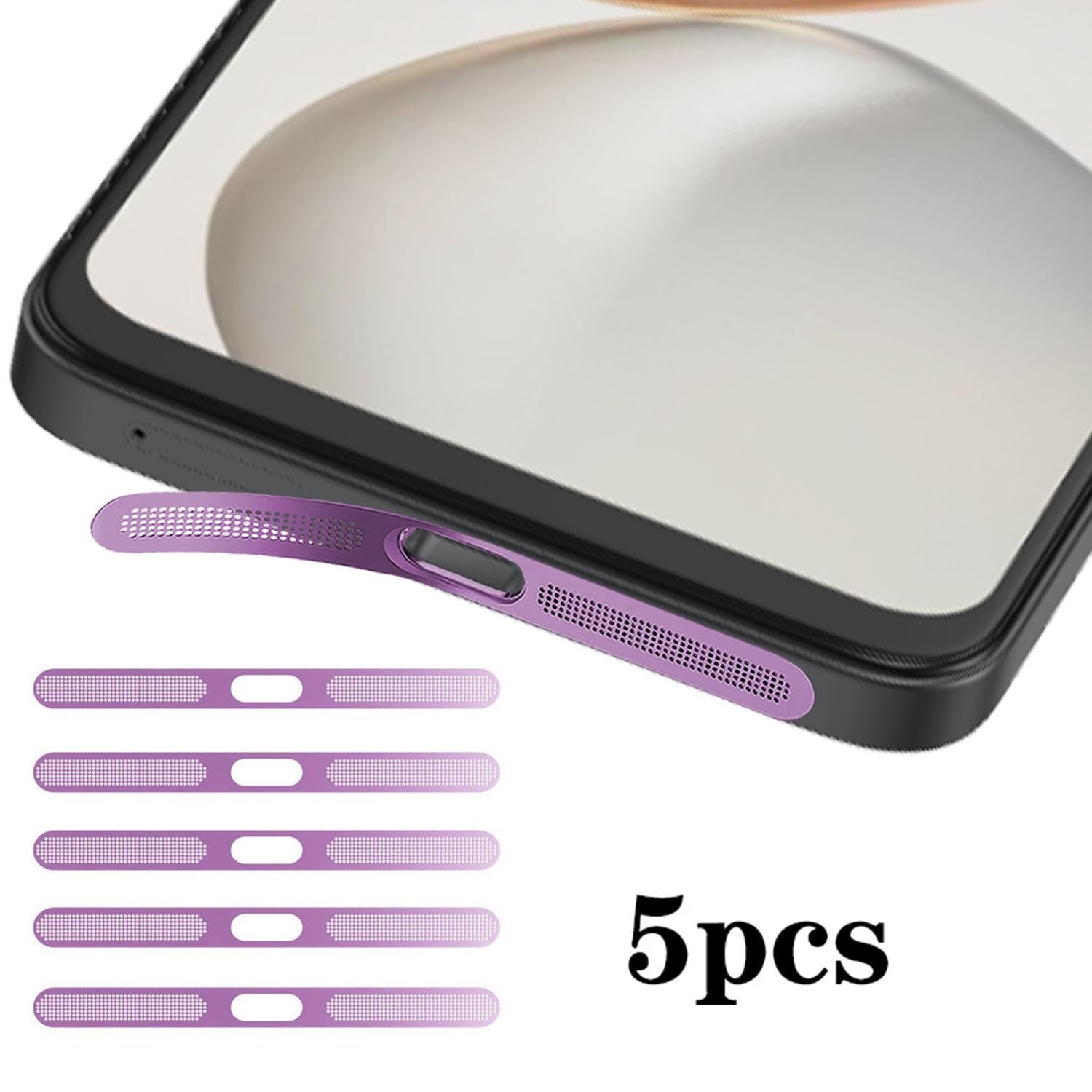 For Honor 400 Smart 5G 5pcs High-Density Metallic Integrated Speaker Dust Cover(Purple)