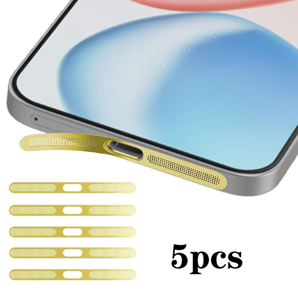 For Honor 400 Global 156.5mm 5pcs High-Density Metallic Integrated Speaker Dust Cover(Gold)