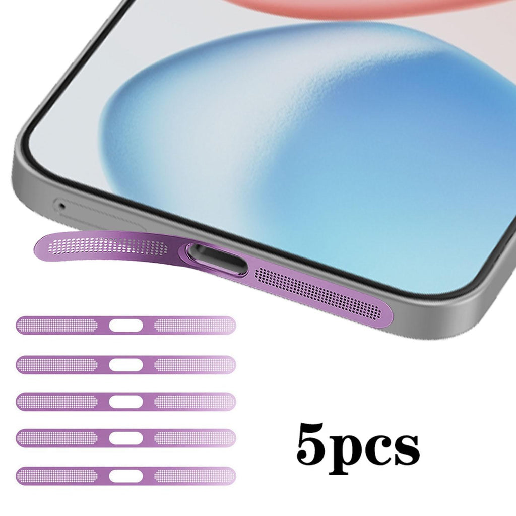 For Honor 400 Global 156.5mm 5pcs High-Density Metallic Integrated Speaker Dust Cover(Purple)