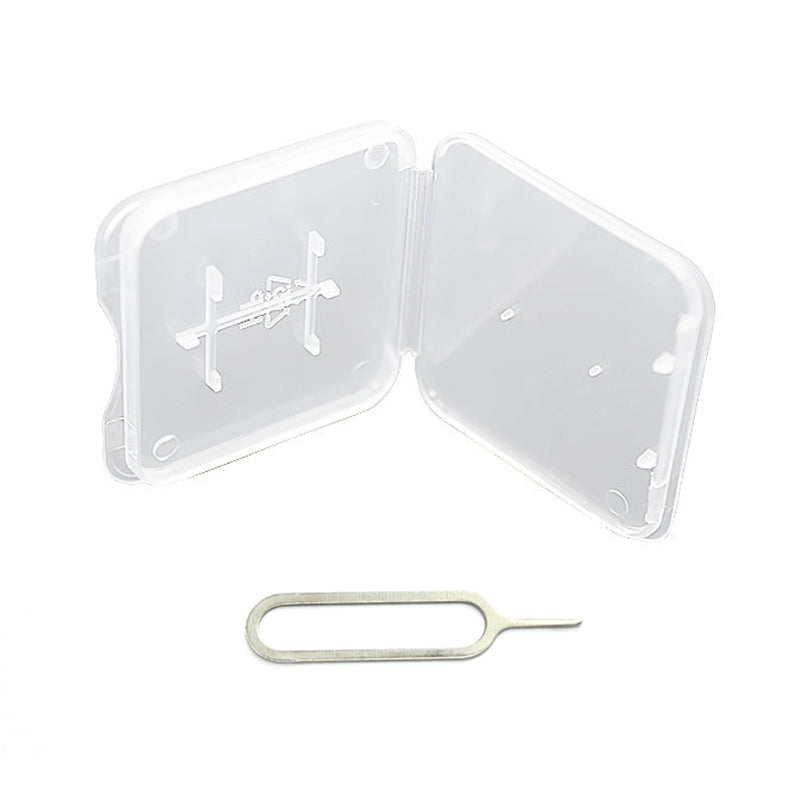 Cell Phone SIM Card Removal Pin Memory Card Holder With Storage Case, Specification: White Box+Card Pin